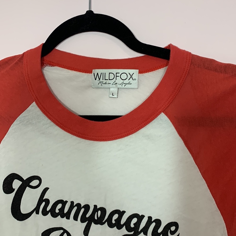 Wildfox size large tee Champagne 🥂 Brain 🍾 - Picture 3 of 4